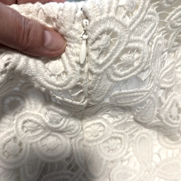 Lace Overlay Cotton Skirt - Picture 3 of 4